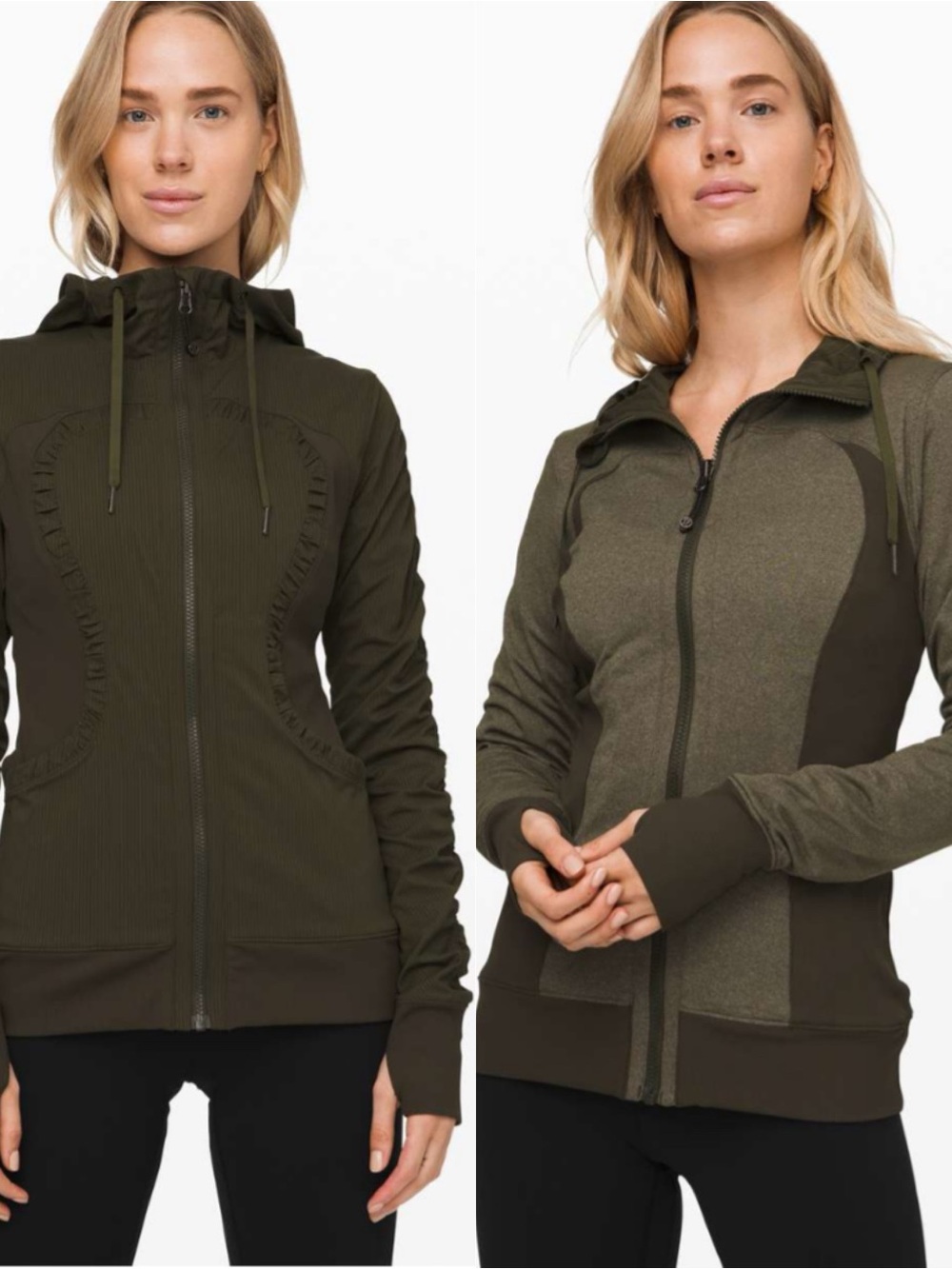 lululemon Dance Studio Jacket III Reversible Hoodie Dark Olive